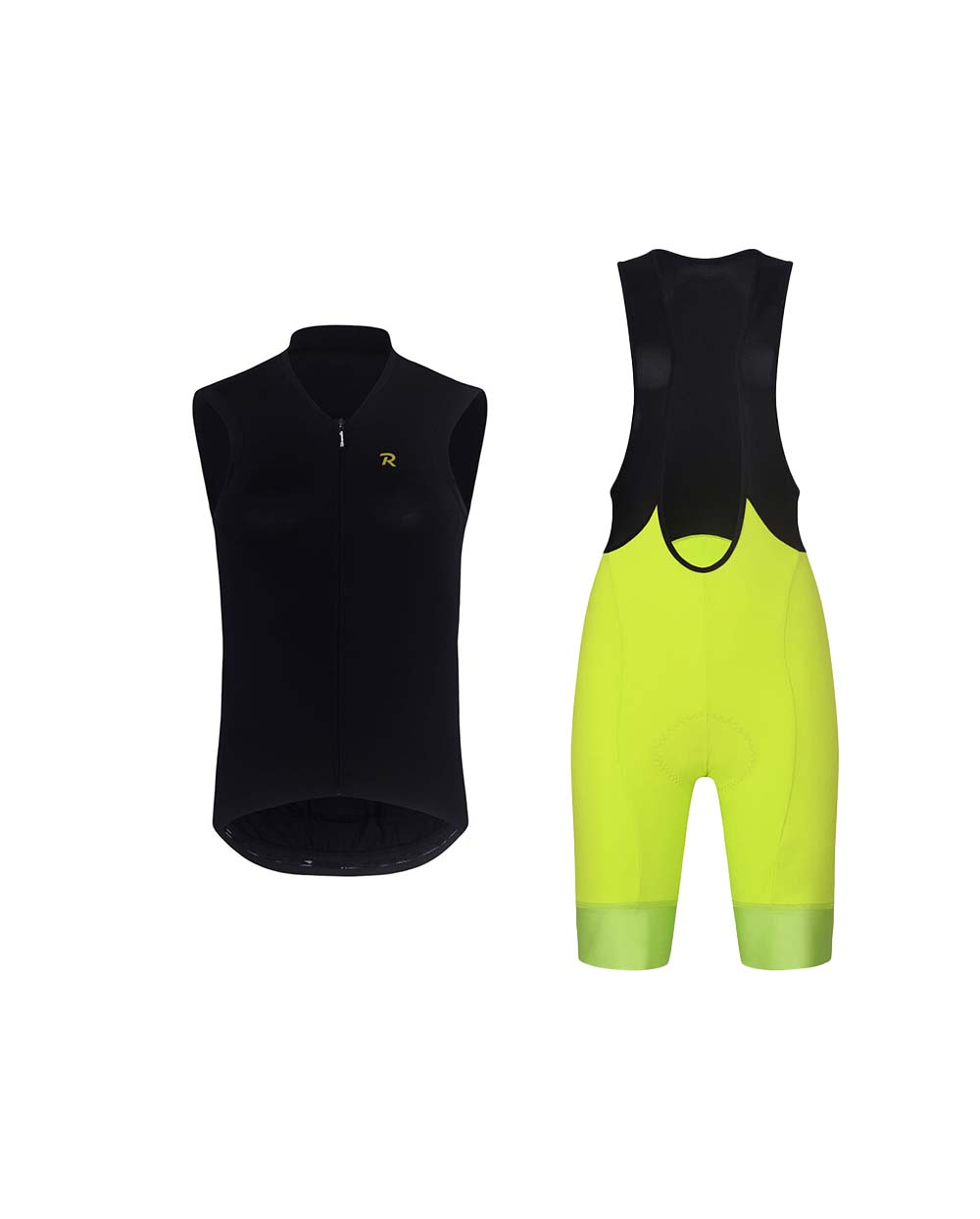 RIVANELLE BY HOLOKOLO Cyklistický krátky dres a krátke nohavice - PURE - žltá/čierna