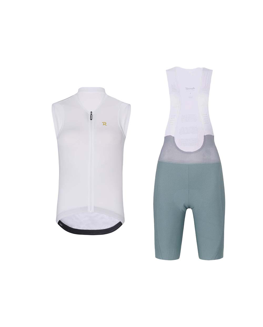 RIVANELLE BY HOLOKOLO Cyklistický krátky dres a krátke nohavice - PURE - zelená/biela