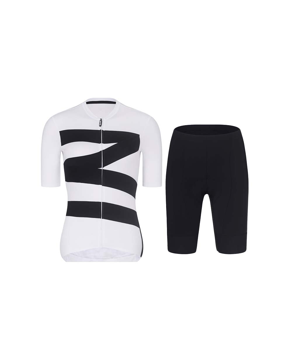 RIVANELLE BY HOLOKOLO Cyklistický krátky dres a krátke nohavice - MISSVELOAIRE - čierna/biela