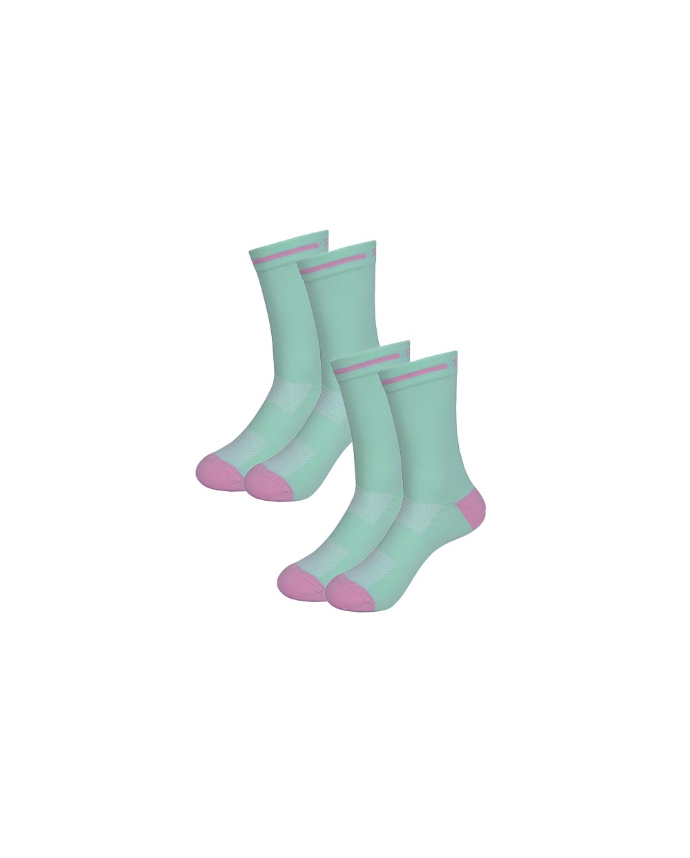 RIVANELLE Cyklistické ponožky klasické - VELON 2PAK - ružová/svetlo modrá