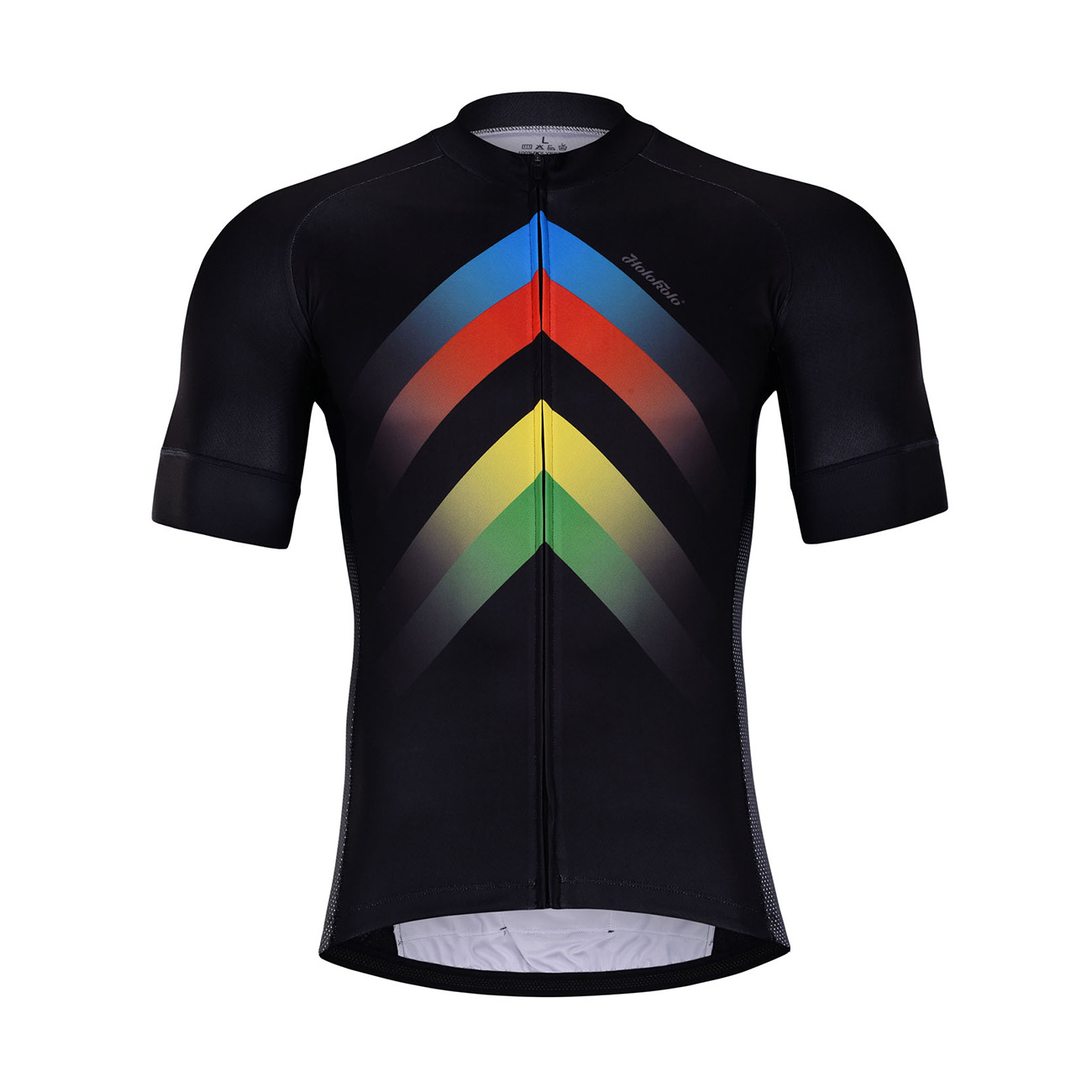 
                HOLOKOLO Cyklistický dres s krátkym rukávom - HYPER - čierna/dúhová 2XS
            