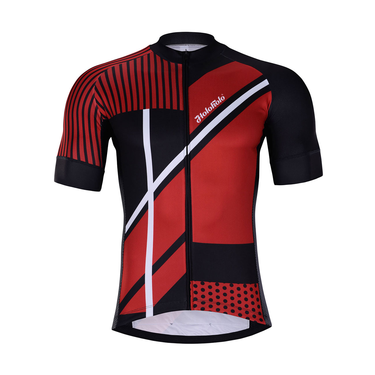 
                HOLOKOLO Cyklistický dres s krátkym rukávom - TRACE - čierna/červená XS
            