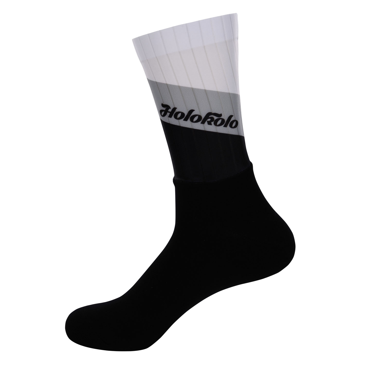HOLOKOLO Cyklistické ponožky klasické - NEW NEUTRAL - šedá/čierna/biela L-XL