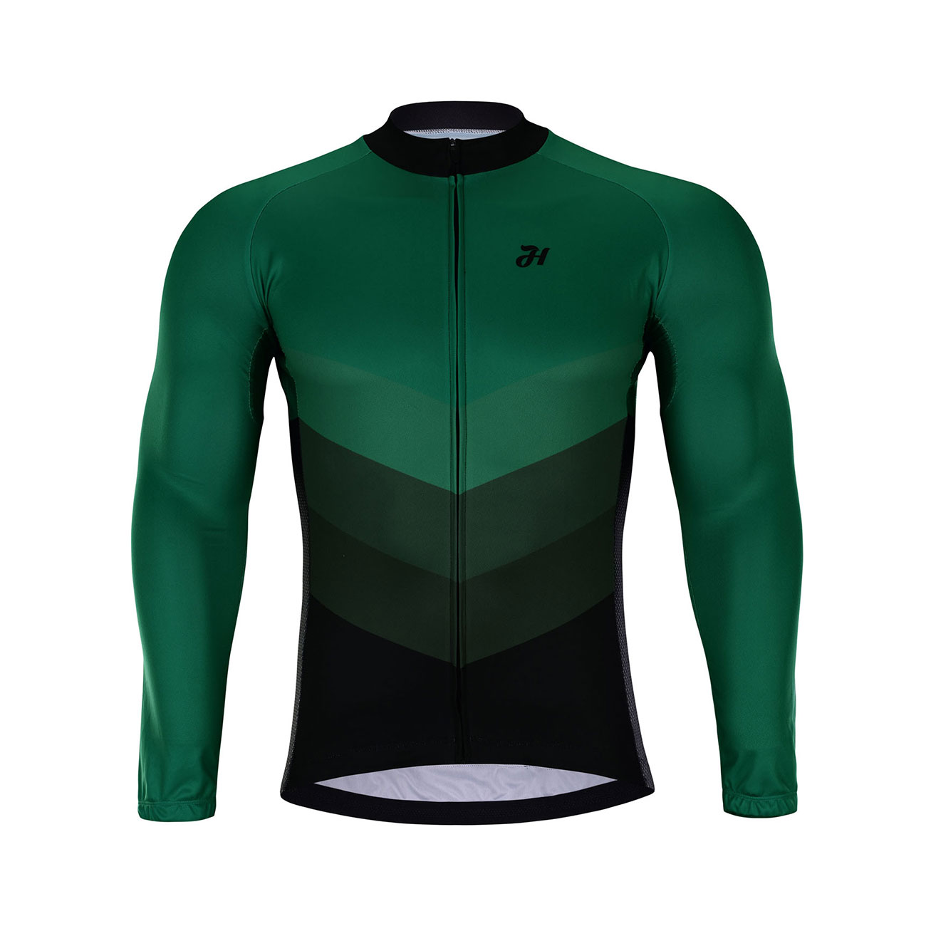 
                HOLOKOLO Cyklistický dres s dlhým rukávom letný - NEW NEUTRAL SUMMER - čierna/zelená XS
            