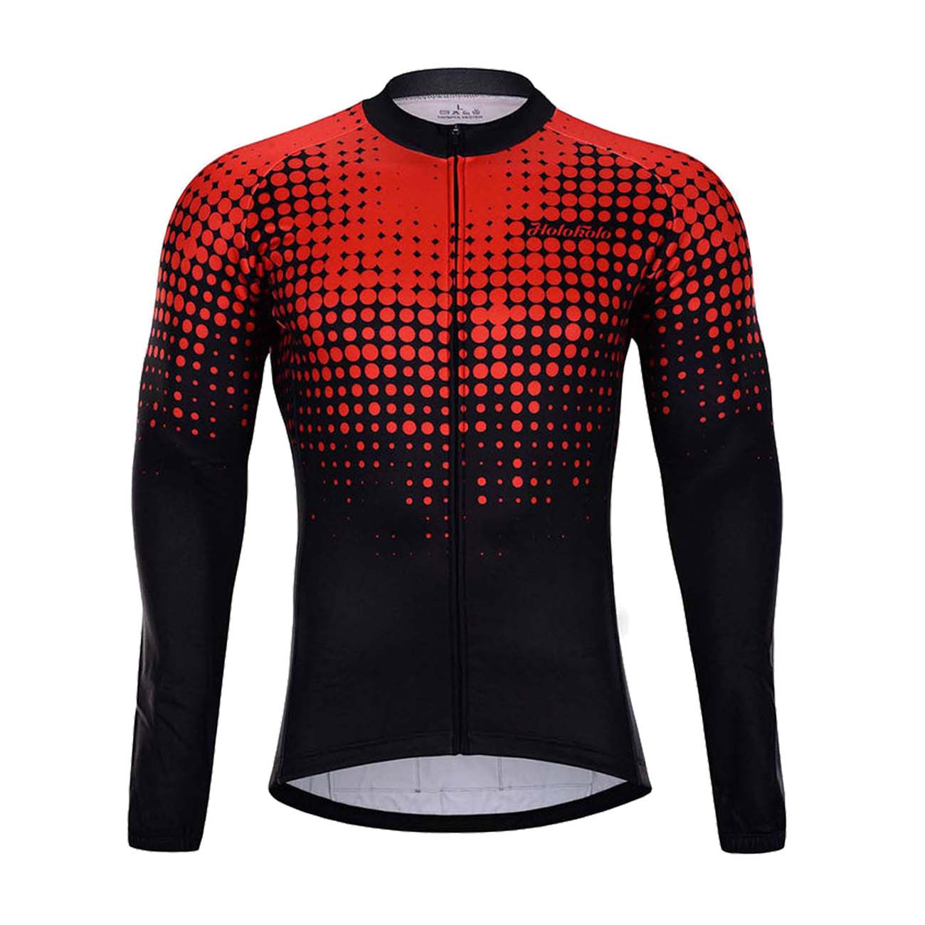 
                HOLOKOLO Cyklistický dres s dlhým rukávom letný - FROSTED SUMMER - červená/čierna XS
            