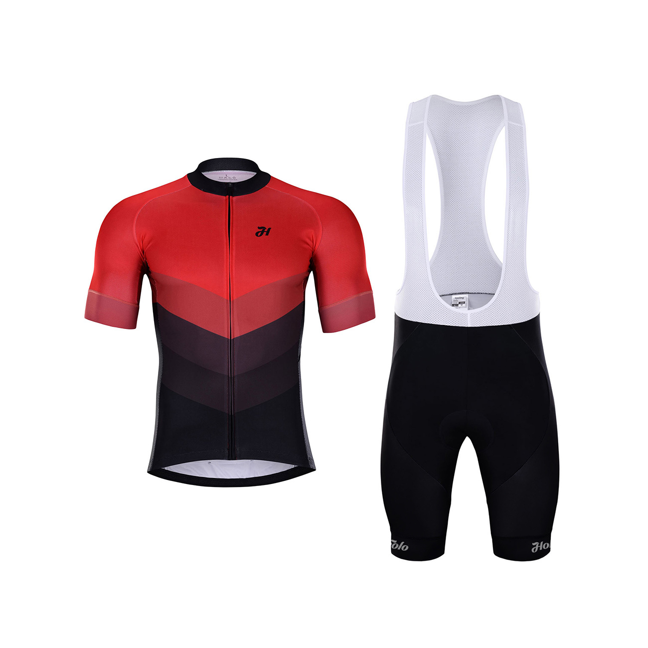 
                HOLOKOLO Cyklistický krátky dres a krátke nohavice - NEW NEUTRAL - čierna/červená
            