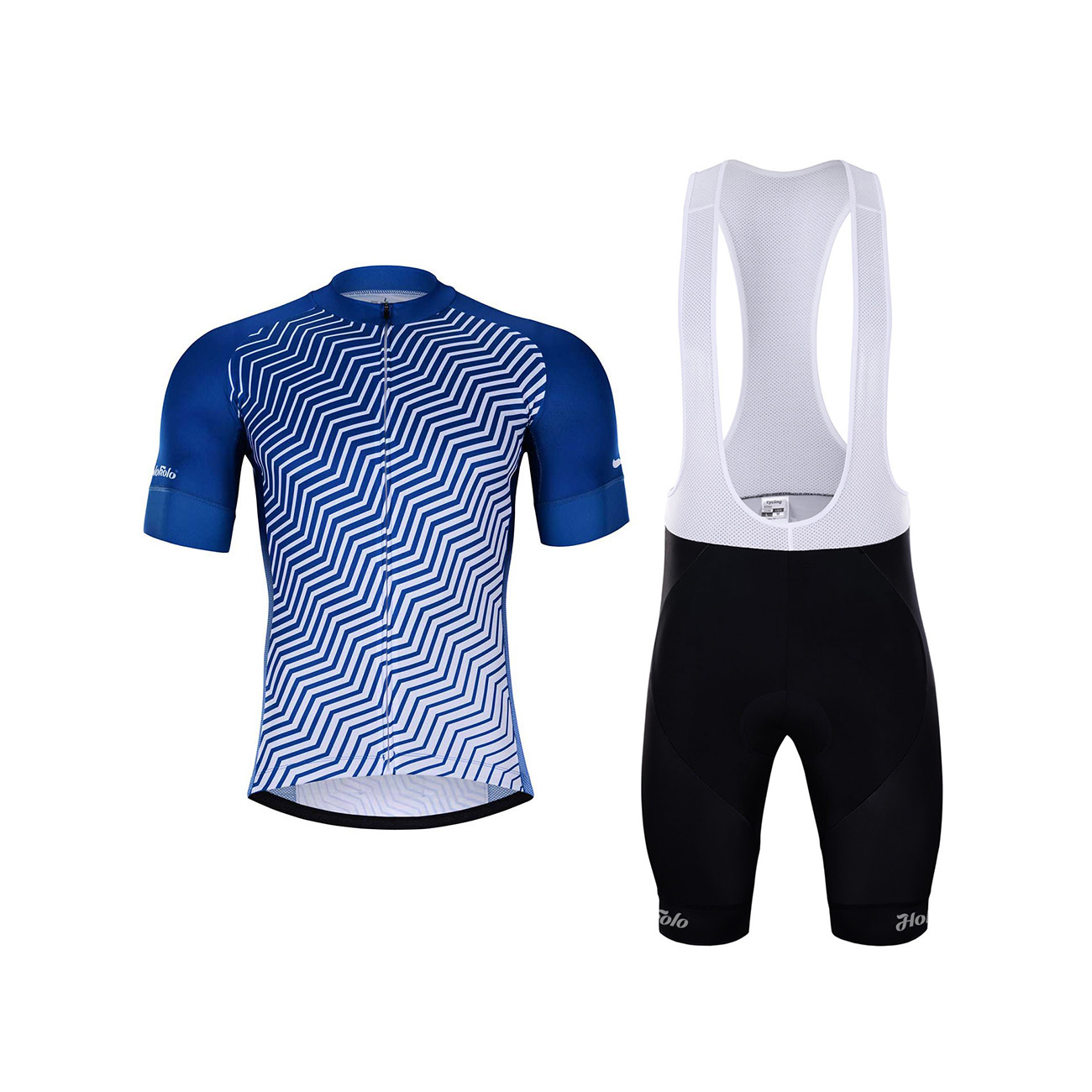 
                HOLOKOLO Cyklistický krátky dres a krátke nohavice - DAYBREAK - biela/modrá/čierna
            