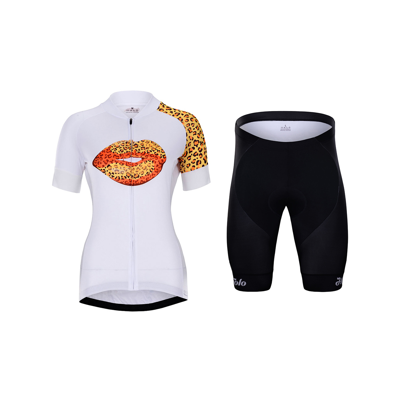 
                HOLOKOLO Cyklistický krátky dres a krátke nohavice - BISOU LADY - biela/viacfarebná
            