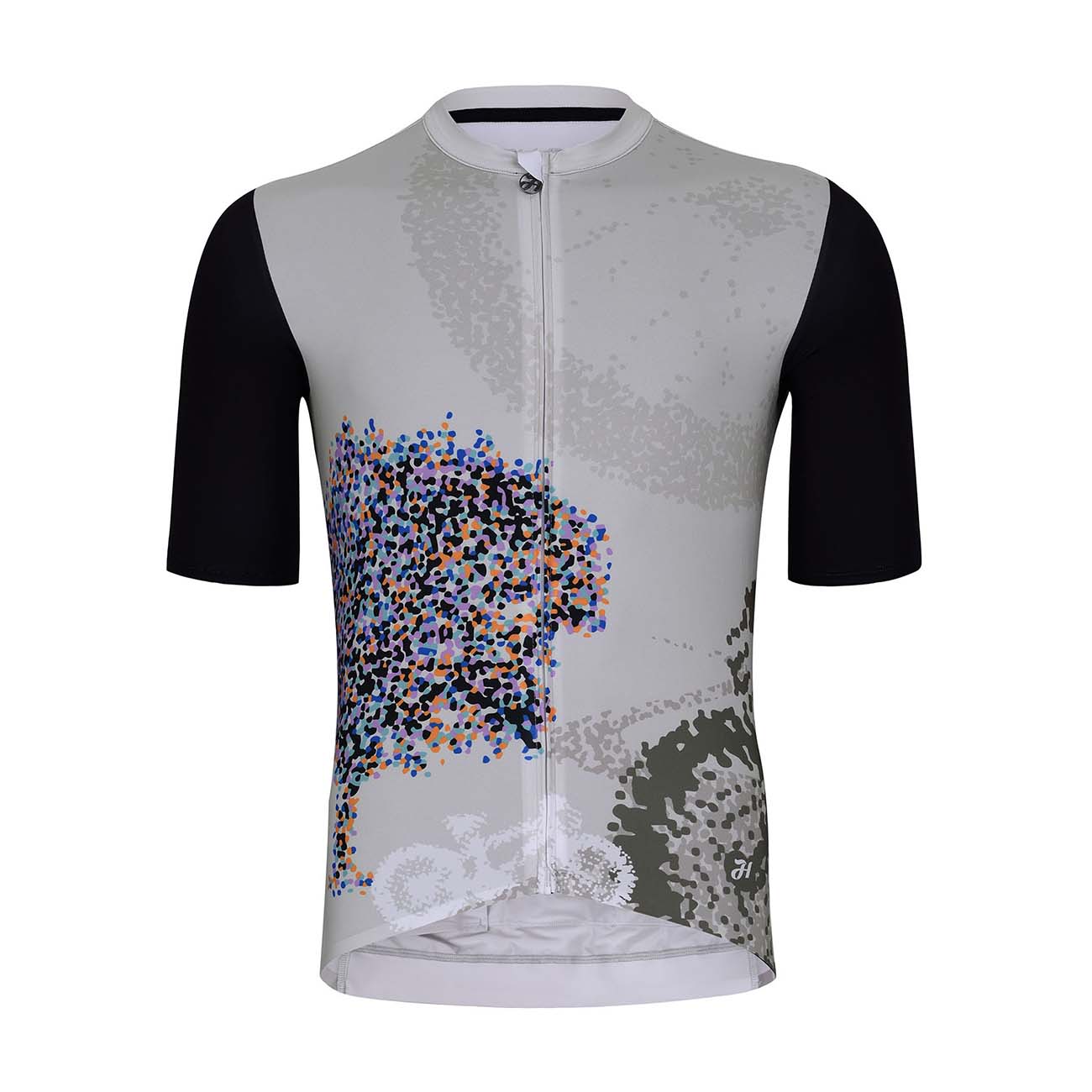 HOLOKOLO Cyklistický dres s krátkym rukávom - AMAZING ELITE - čierna/šedá/biela