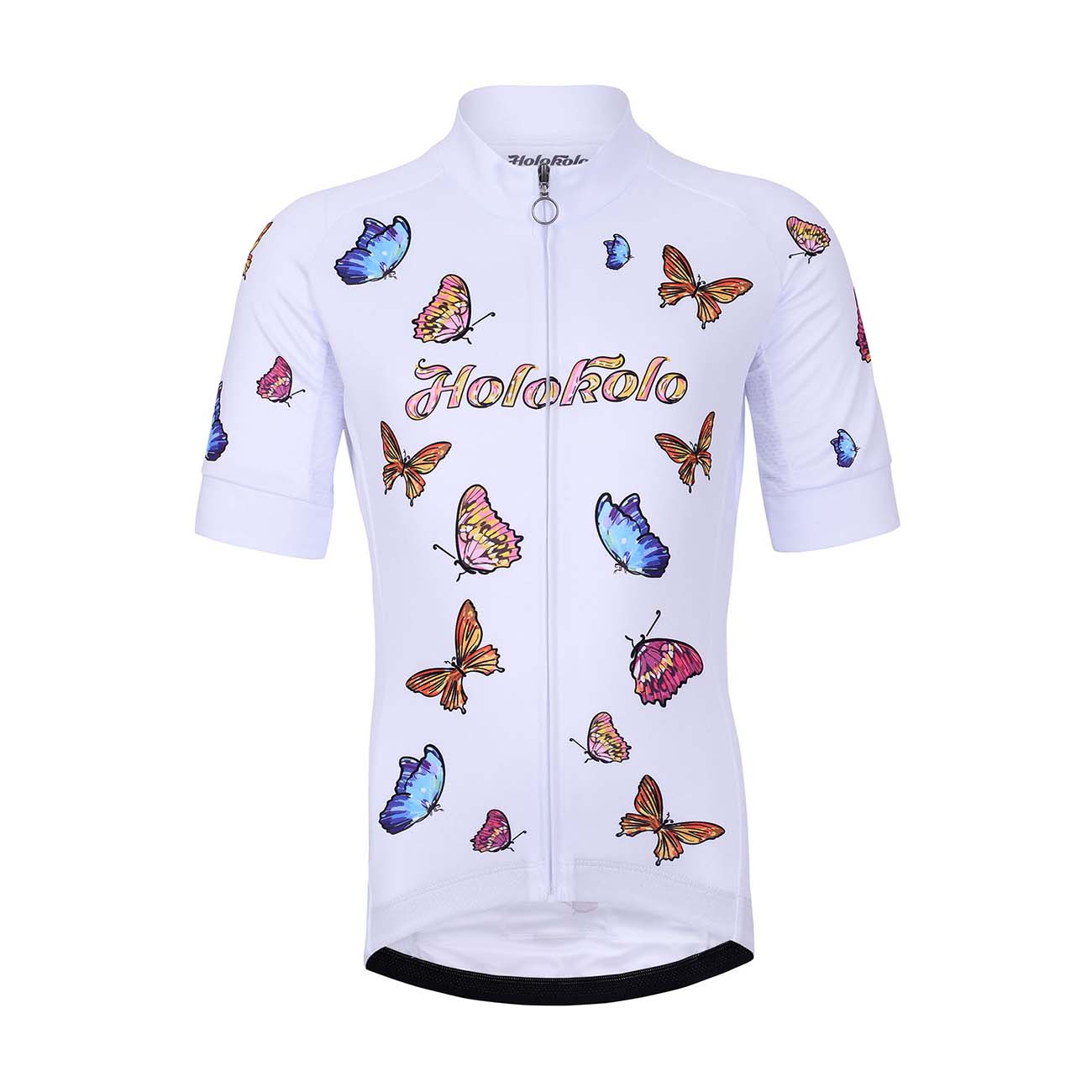 
                HOLOKOLO Cyklistický dres s krátkym rukávom - BUTTERFLIES KIDS - biela/viacfarebná
            