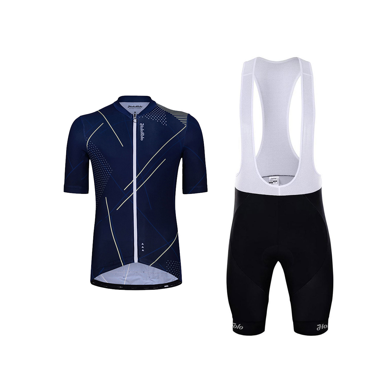 
                HOLOKOLO Cyklistický krátky dres a krátke nohavice - SPARKLE - čierna/modrá
            
