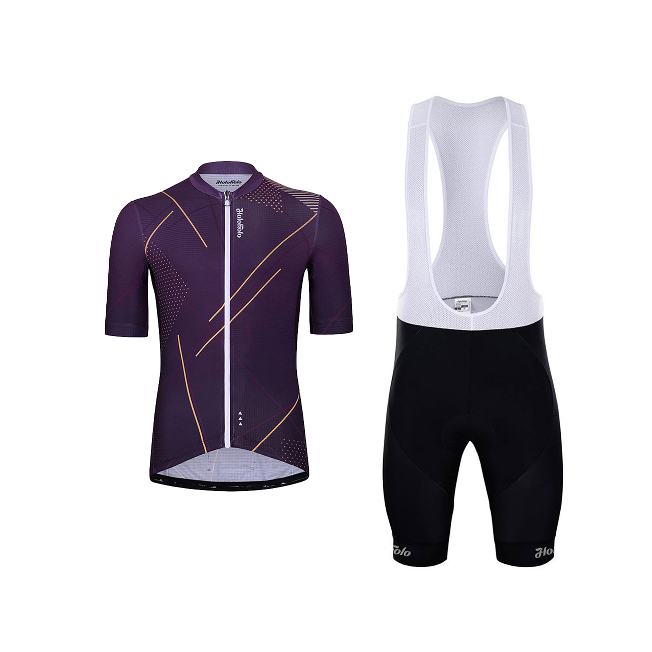 
                HOLOKOLO Cyklistický krátky dres a krátke nohavice - SPARKLE - fialová/čierna
            