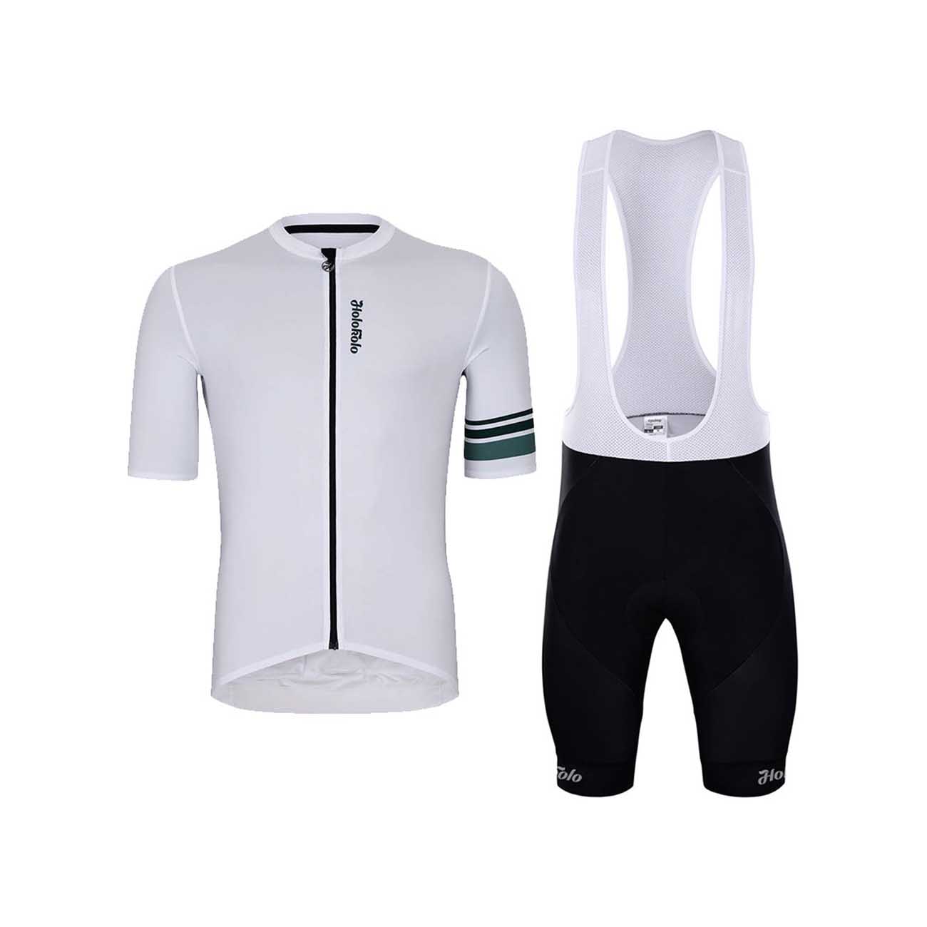 
                HOLOKOLO Cyklistický krátky dres a krátke nohavice - HONEST ELITE - biela/čierna
            