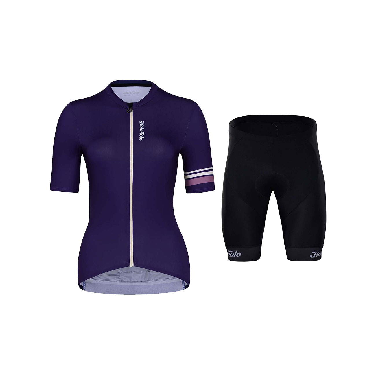 
                HOLOKOLO Cyklistický krátky dres a krátke nohavice - EXCITED ELITE LADY - čierna/modrá
            