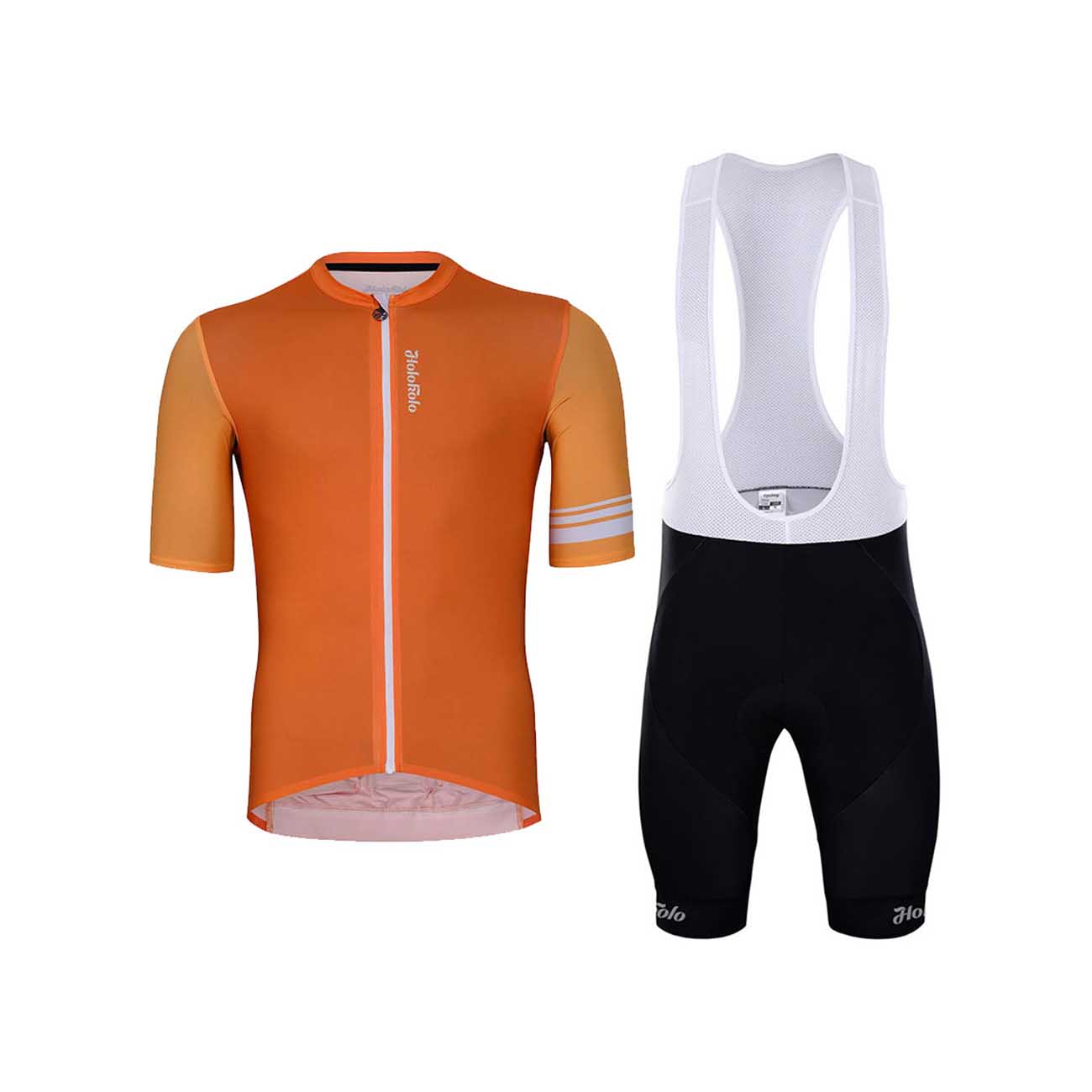 
                HOLOKOLO Cyklistický krátky dres a krátke nohavice - JUICY ELITE - oranžová/čierna
            