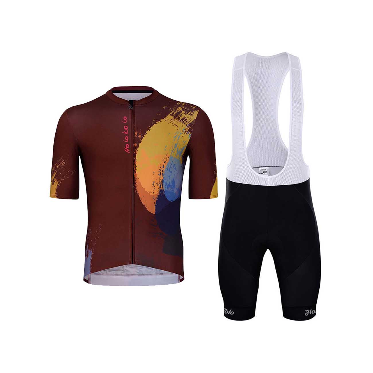 
                HOLOKOLO Cyklistický krátky dres a krátke nohavice - SURPRISED ELITE - bordová/čierna
            
