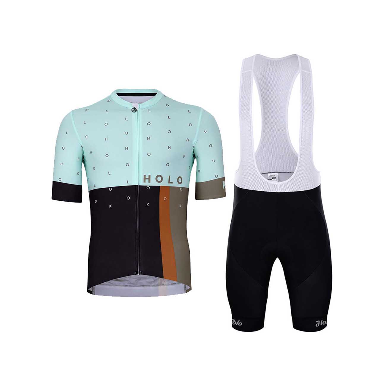 
                HOLOKOLO Cyklistický krátky dres a krátke nohavice - GRATEFUL ELITE - čierna/svetlo modrá
            