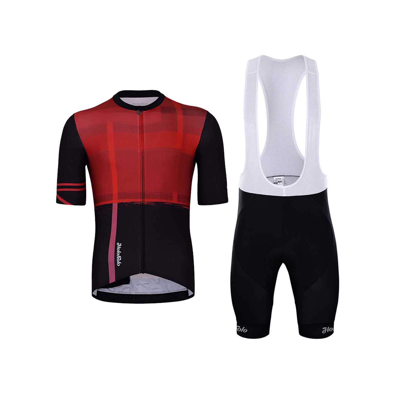 
                HOLOKOLO Cyklistický krátky dres a krátke nohavice - AMOROUS ELITE - červená/čierna
            