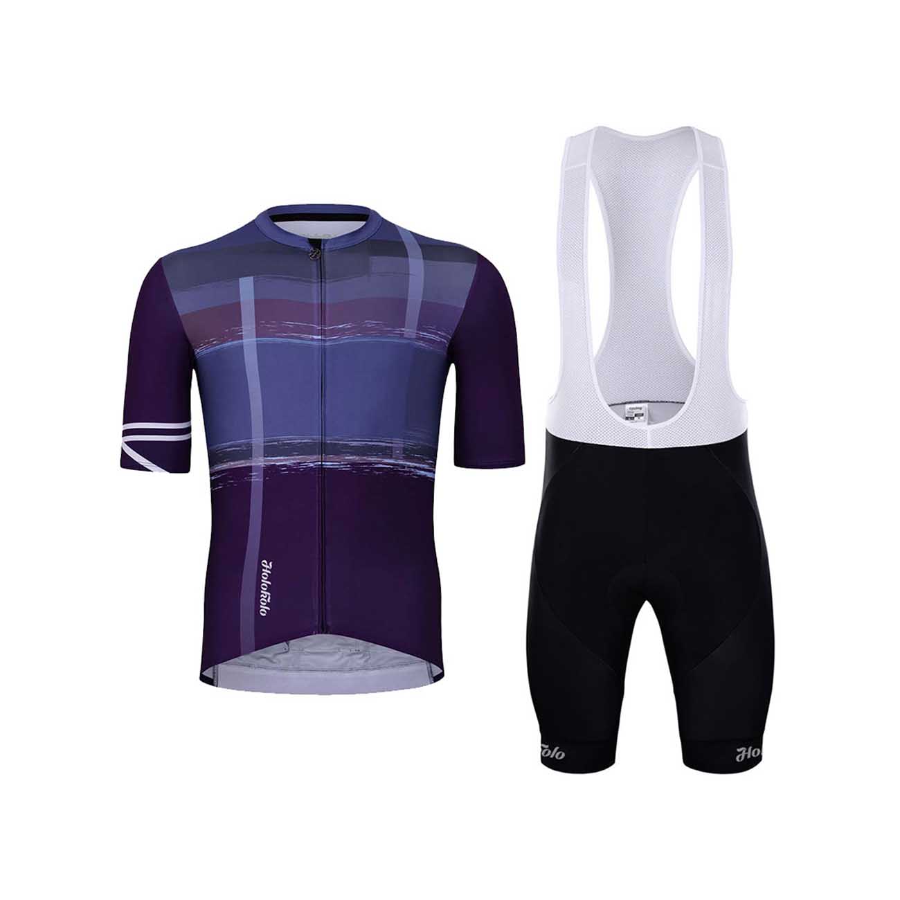 
                HOLOKOLO Cyklistický krátky dres a krátke nohavice - EUPHORIC ELITE - čierna/fialová
            