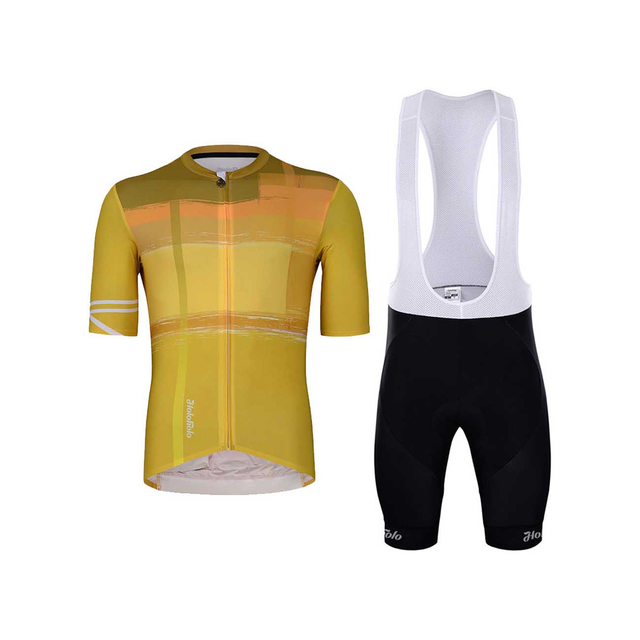 
                HOLOKOLO Cyklistický krátky dres a krátke nohavice - JOLLY ELITE - žltá/čierna
            