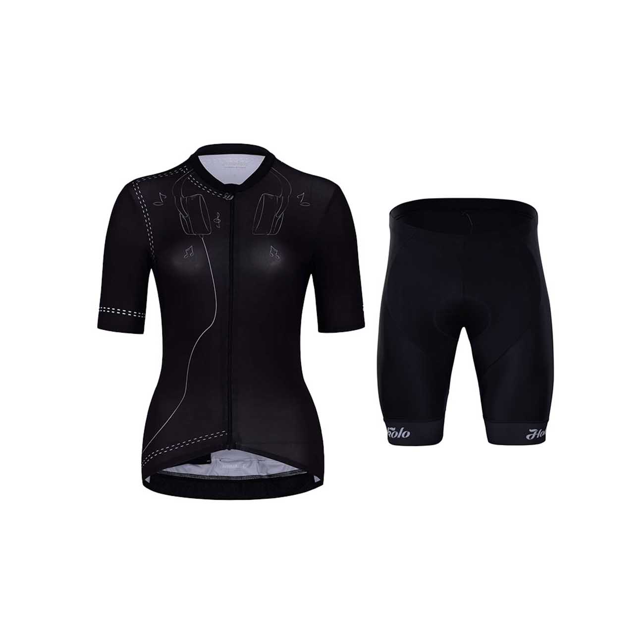 
                HOLOKOLO Cyklistický krátky dres a krátke nohavice - PLAYFUL ELITE LADY - čierna
            
