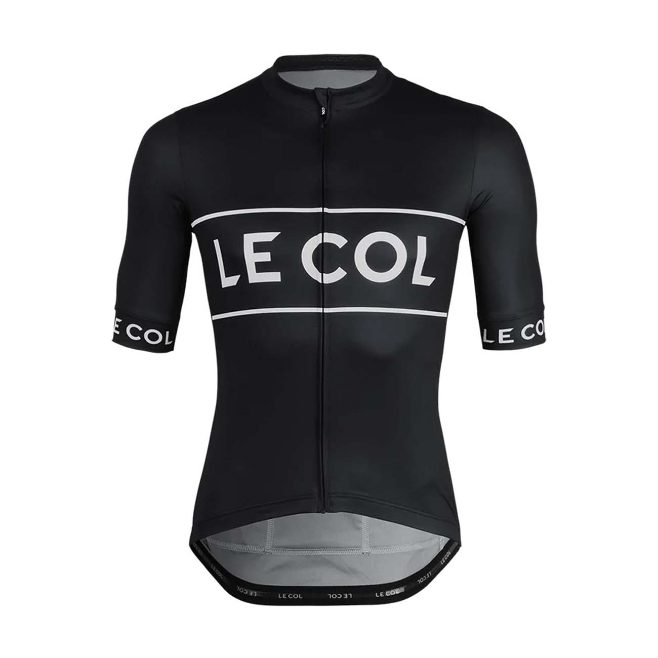 LE COL Cyklistický dres s krátkym rukávom - SPORT LOGO - čierna/biela