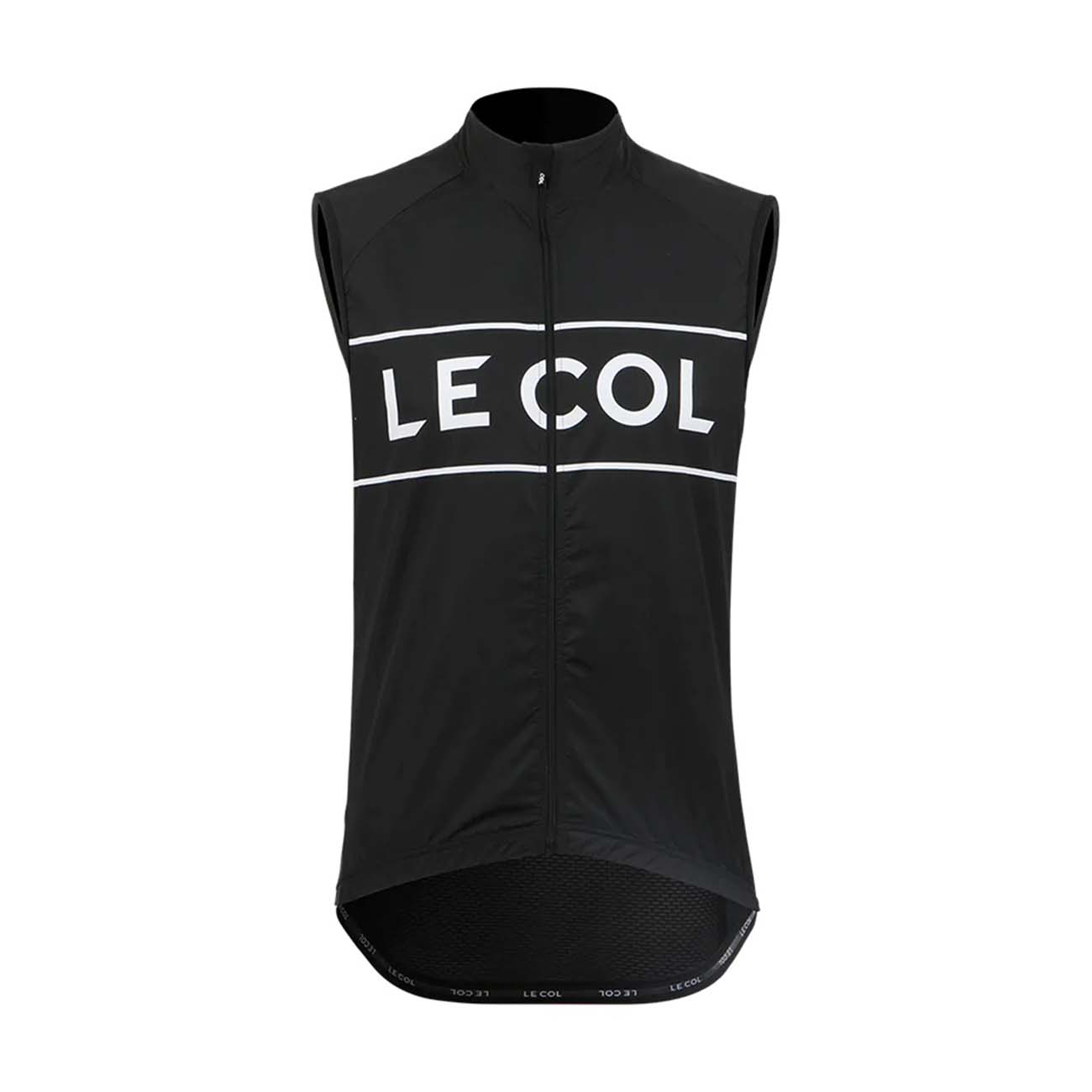 E-shop LE COL Cyklistická vesta - SPORT LOGO GILET - biela/čierna XL