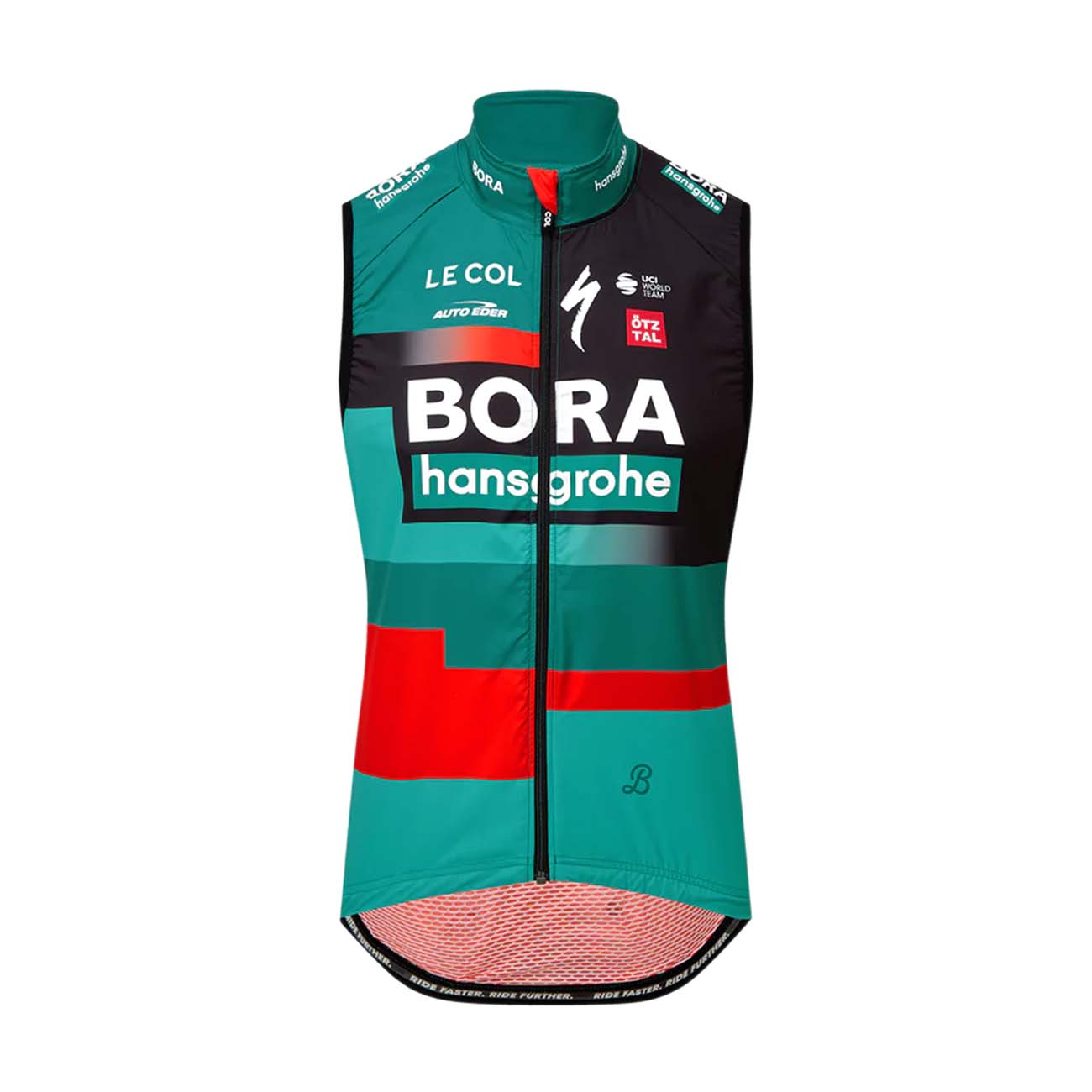 
                LE COL Cyklistická vesta - BORA HANSGROHE 2023 REPLICA SPORT - zelená/čierna/červená
            