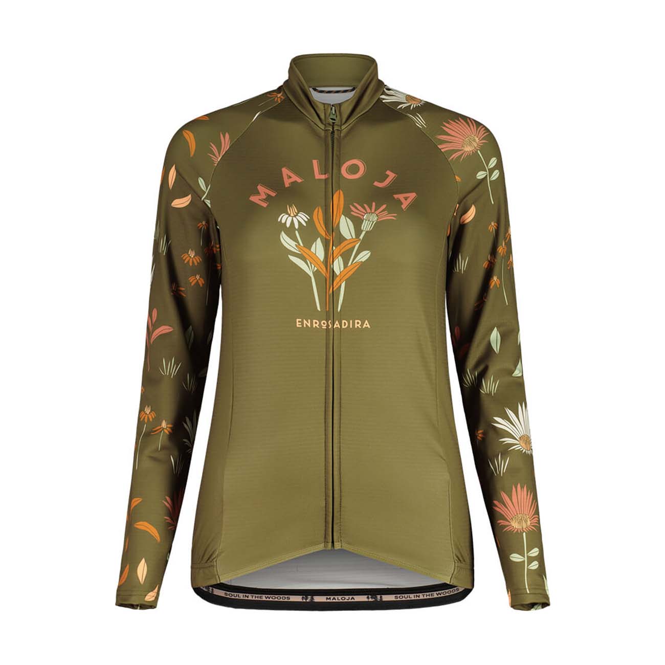 MALOJA Cyklistický dres s dlhým rukávom letný - GANESM. 1/1 LADY - zelená