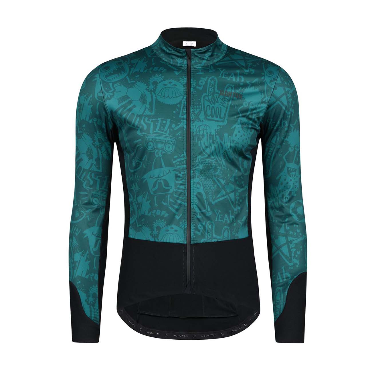 E-shop MONTON Cyklistická zateplená bunda - MONSTER THERMAL - čierna/zelená XS