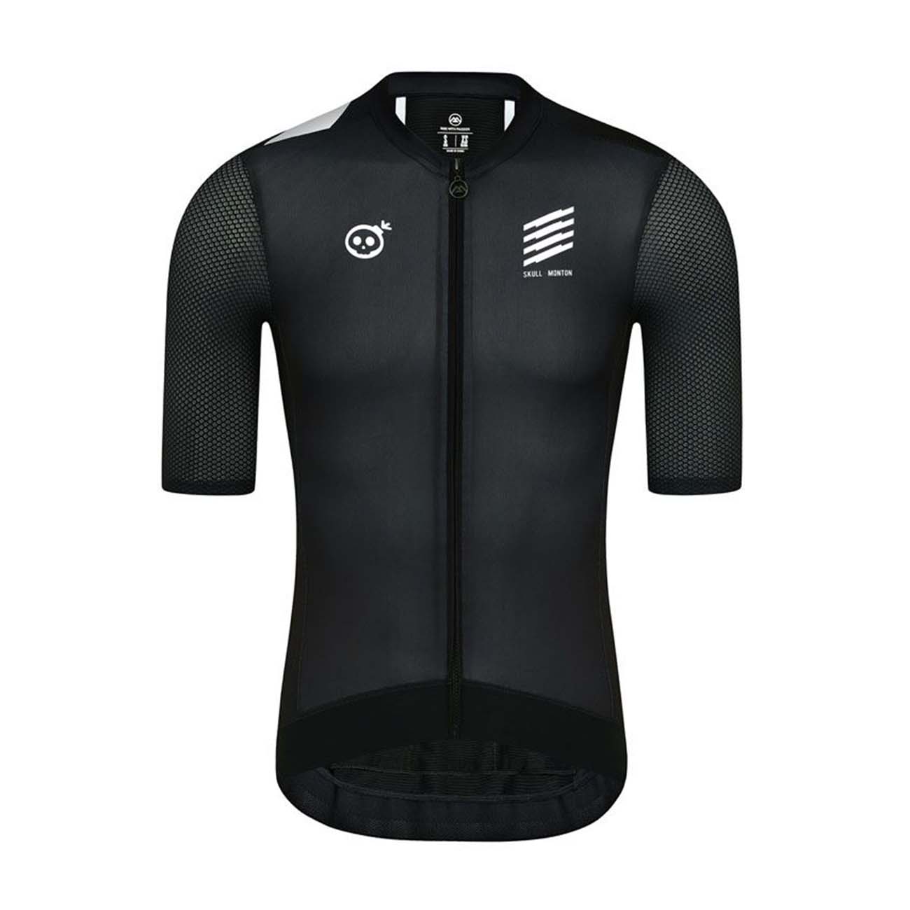 
                MONTON Cyklistický dres s krátkym rukávom - SKULL III - biela/čierna
            