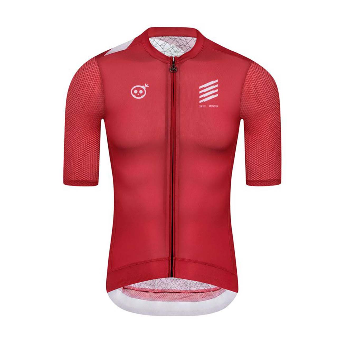 
                MONTON Cyklistický dres s krátkym rukávom - SKULL III - biela/červená S
            