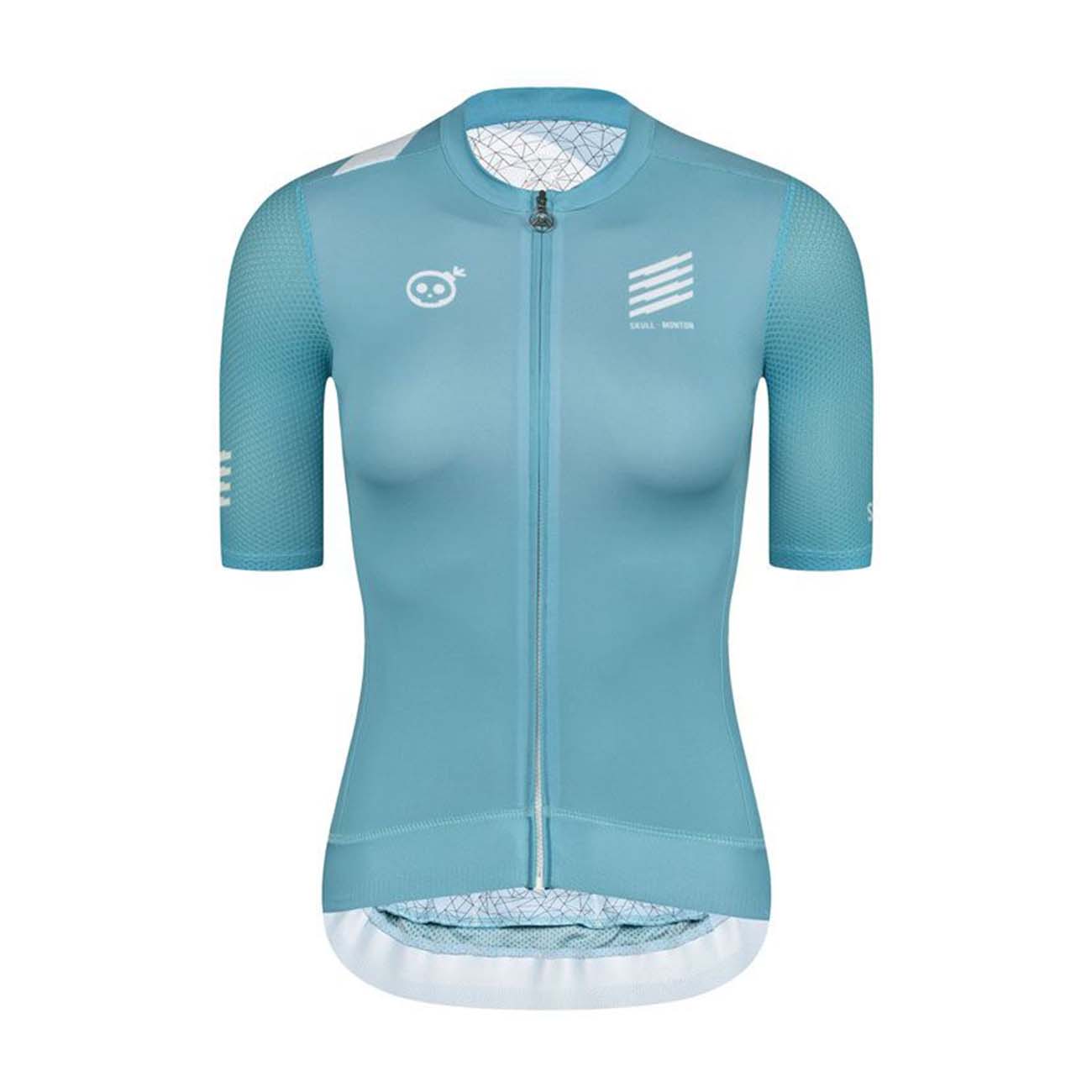 
                MONTON Cyklistický dres s krátkym rukávom - SKULL III LADY - modrá/biela
            