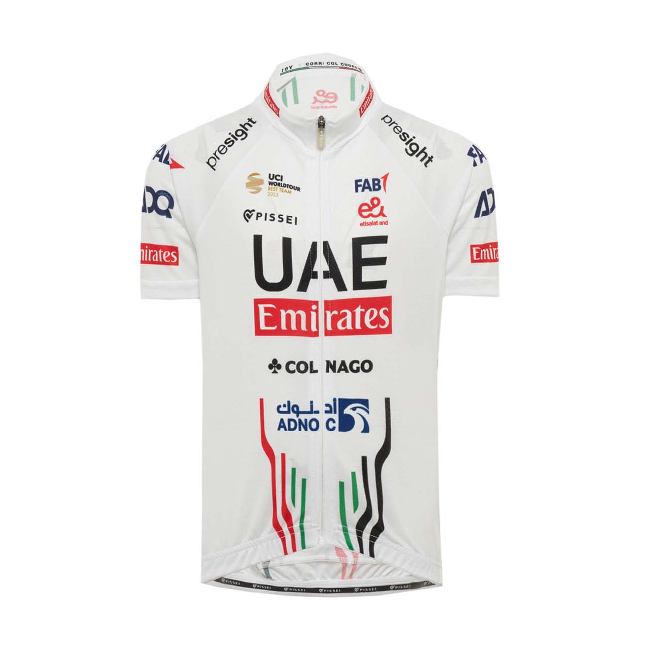 E-shop PISSEI Cyklistický dres s krátkym rukávom - UAE TEAM EMIRATES 2024 KIDS - biela/červená/čierna 14Y