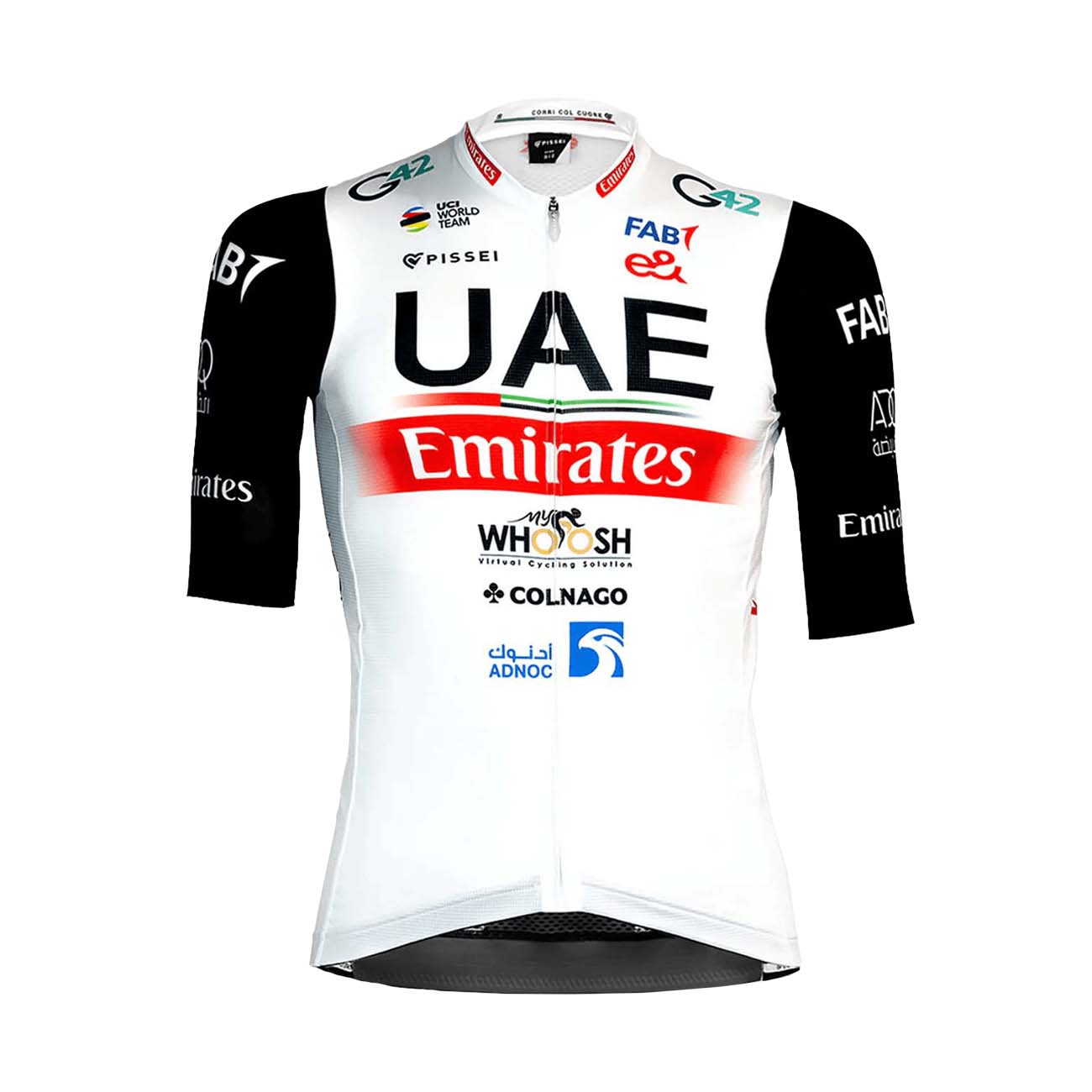 
                PISSEI Cyklistický dres s krátkym rukávom - UAE TEAM EMIRATES 23 - biela/červená/čierna XL
            