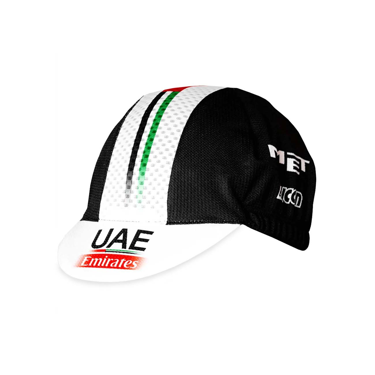 PISSEI Cyklistická čiapka - UAE TEAM EMIRATES 23 - biela/čierna UNI