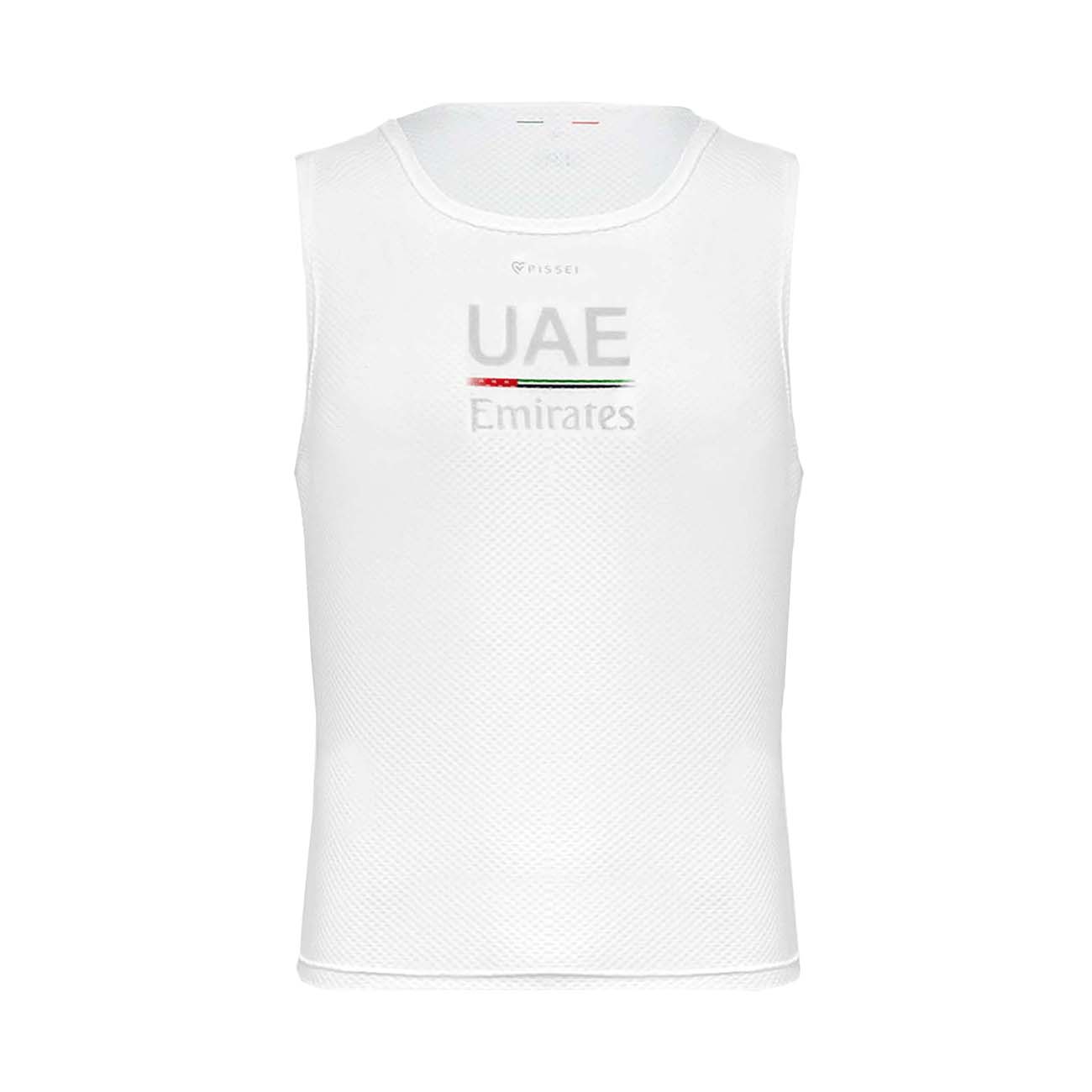 
                PISSEI Cyklistické tričko bez rukávov - UAE TEAM EMIRATES 23 - biela M-L
            