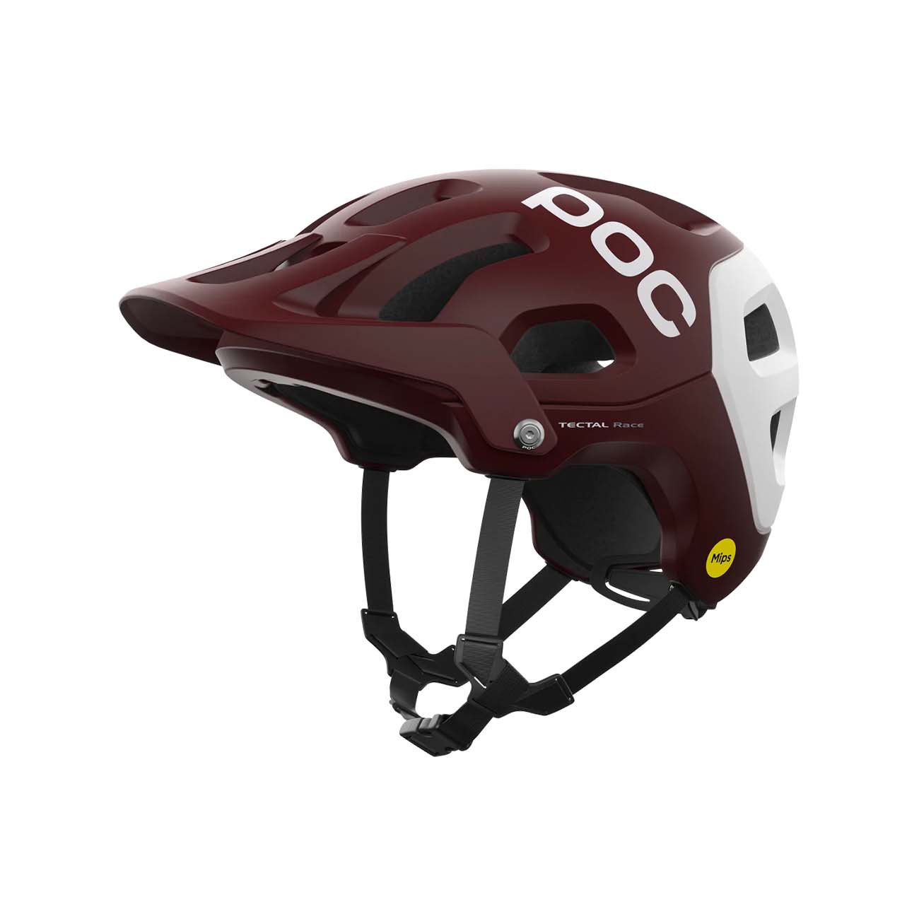 POC Cyklistická prilba - TECTAL RACE MIPS - bordová/biela