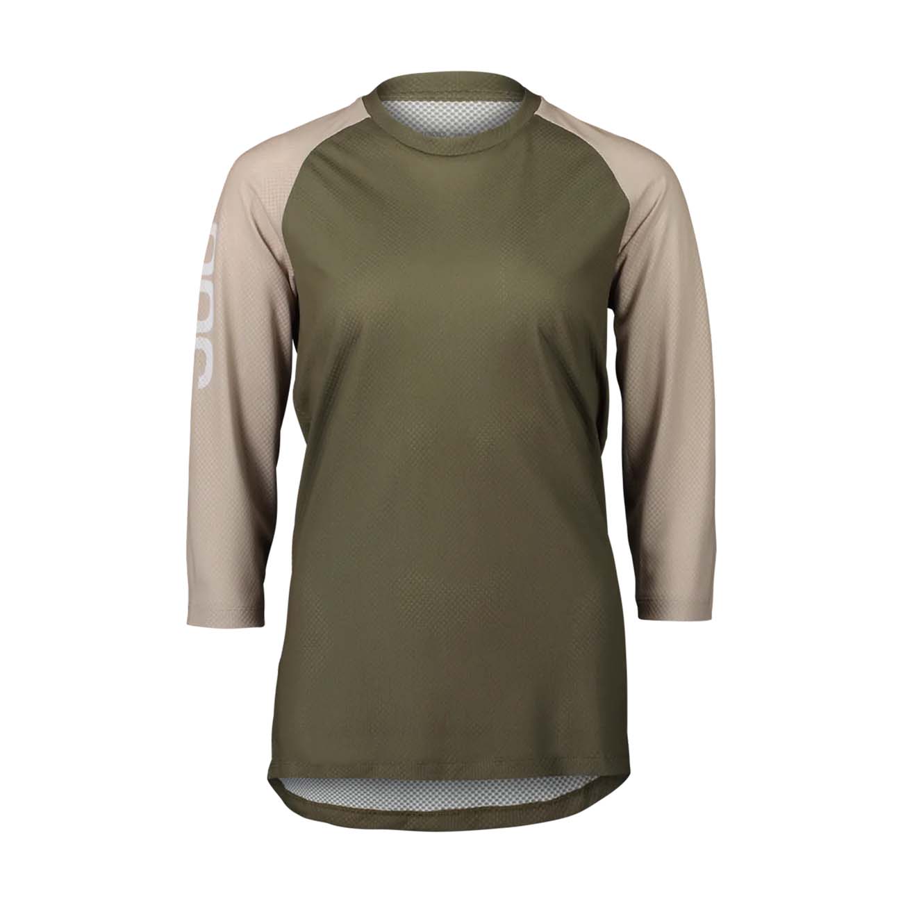 POC Cyklistický dres s krátkym rukávom - MTB PURE 3/4 LADY - béžová/zelená