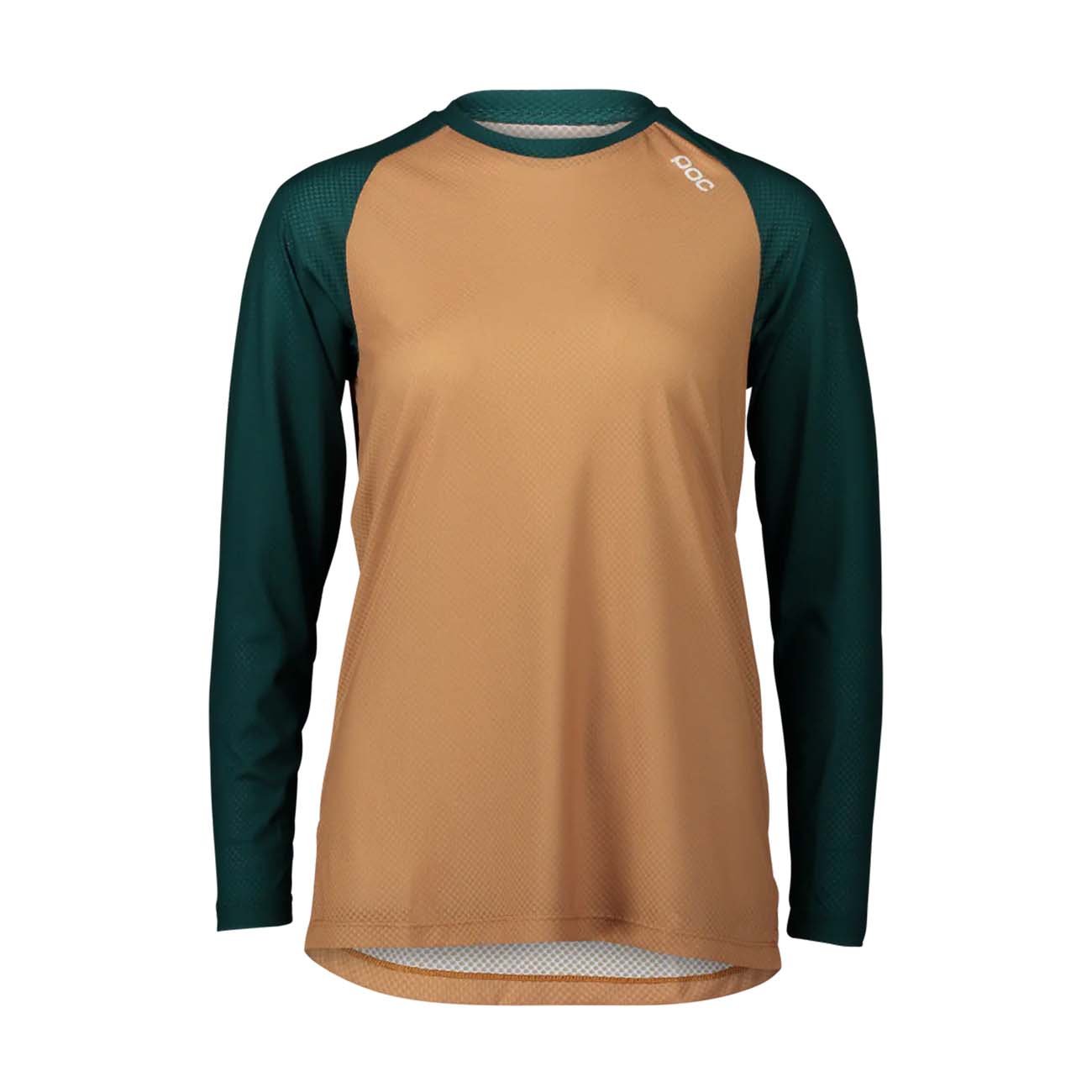 POC Cyklistický dres s dlhým rukávom letný - MTB PURE LADY - zelená/hnedá