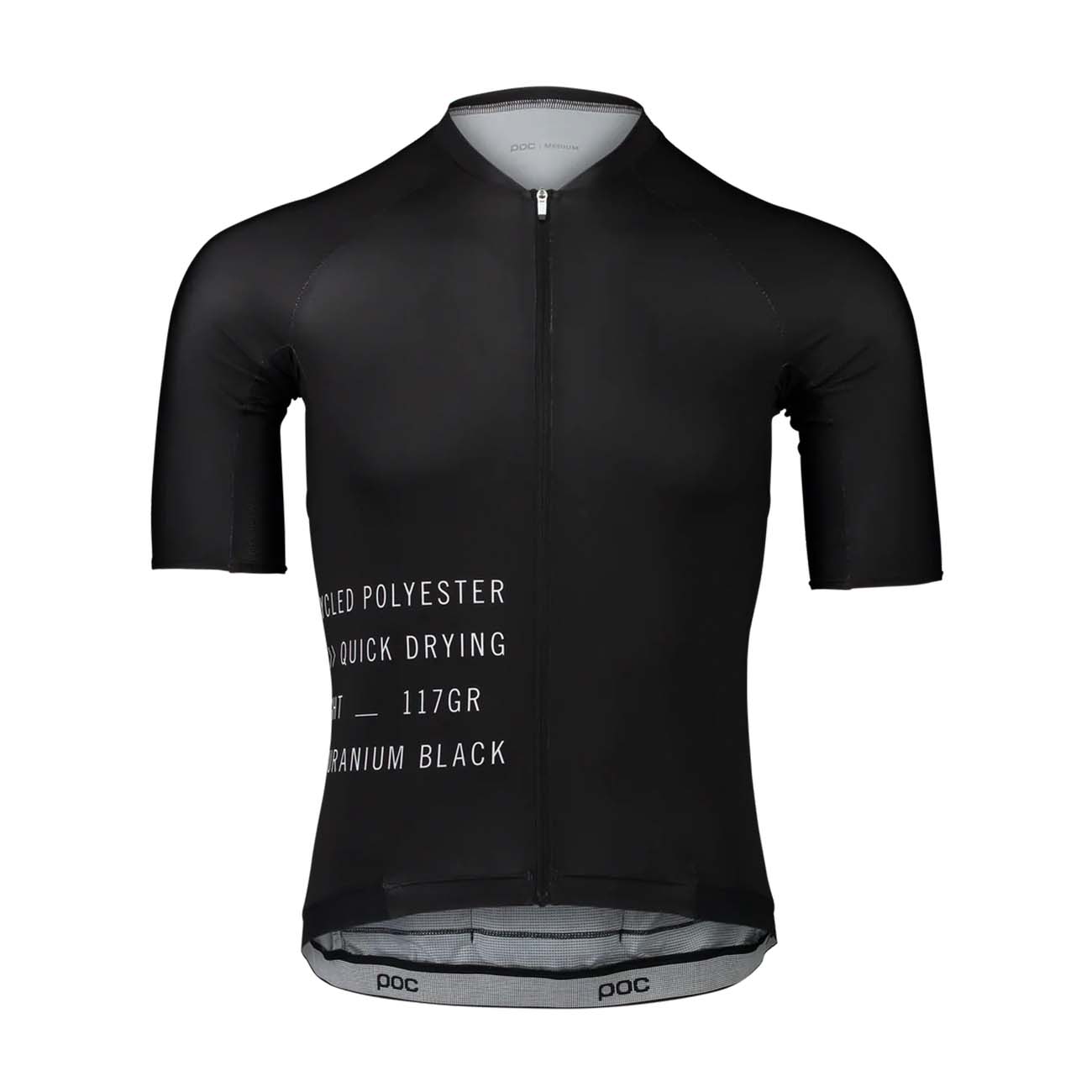 POC Cyklistický dres s krátkym rukávom - PRISTINE PRINT - čierna