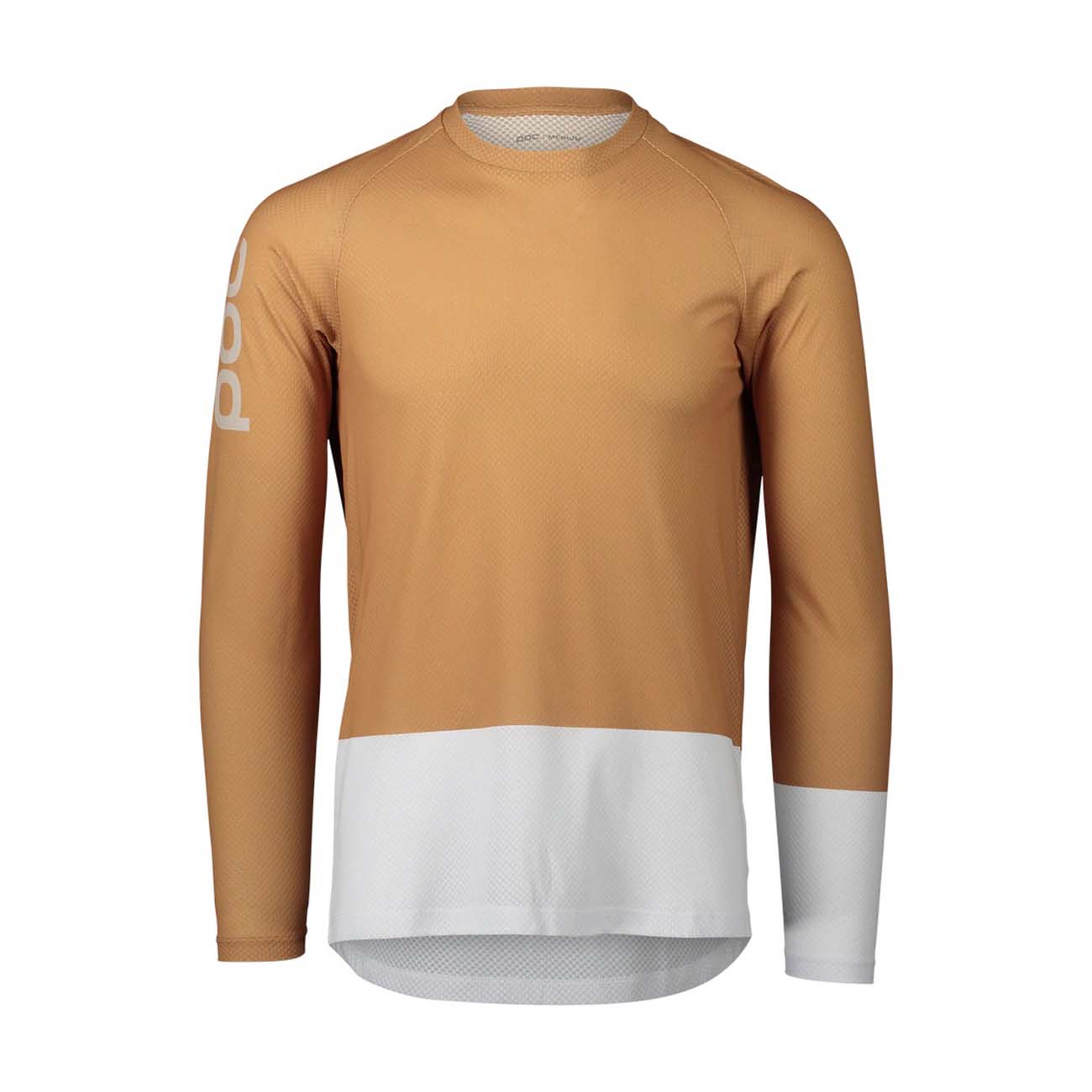 POC Cyklistický dres s dlhým rukávom letný - MTB PURE - biela/hnedá