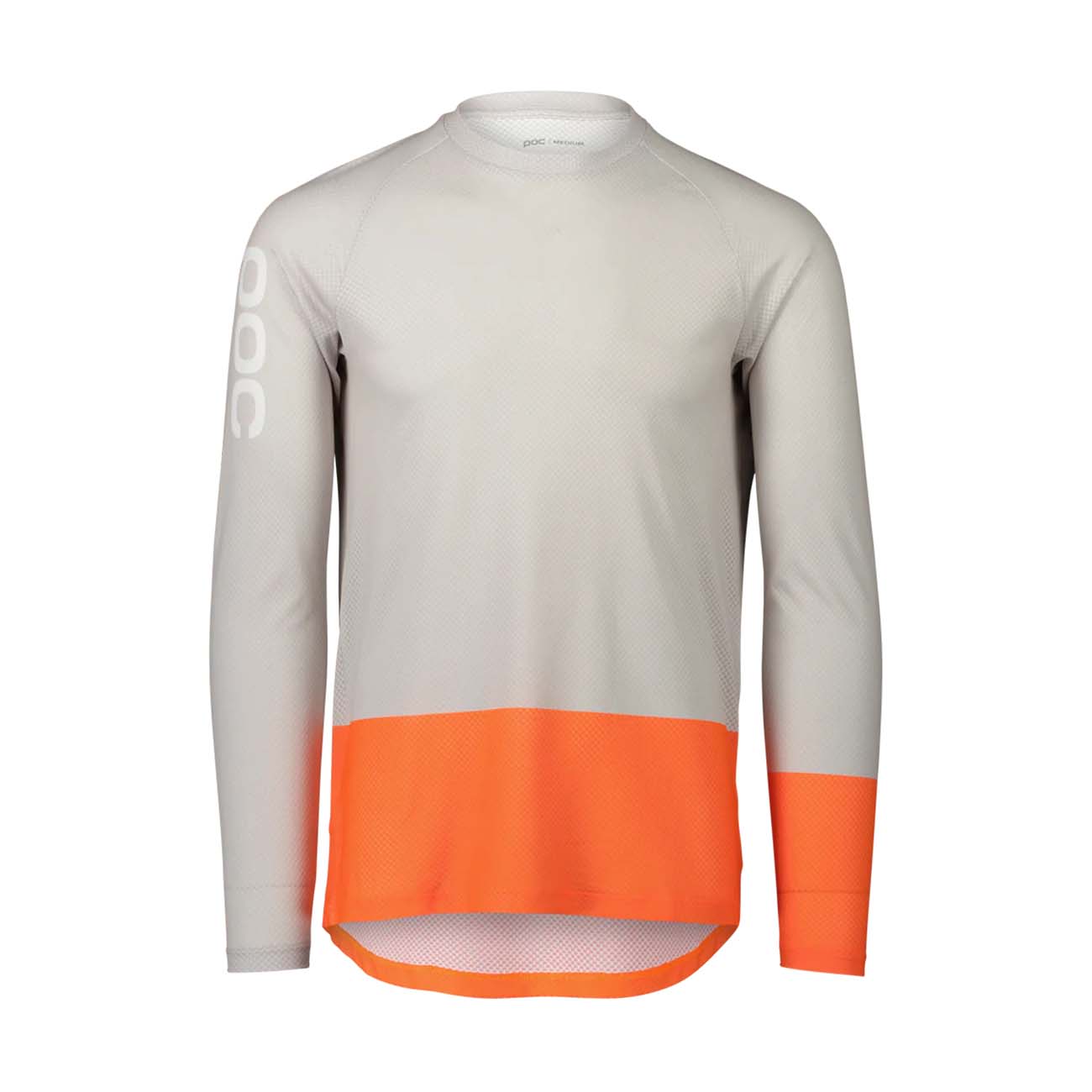 POC Cyklistický dres s dlhým rukávom letný - MTB PURE - šedá/oranžová
