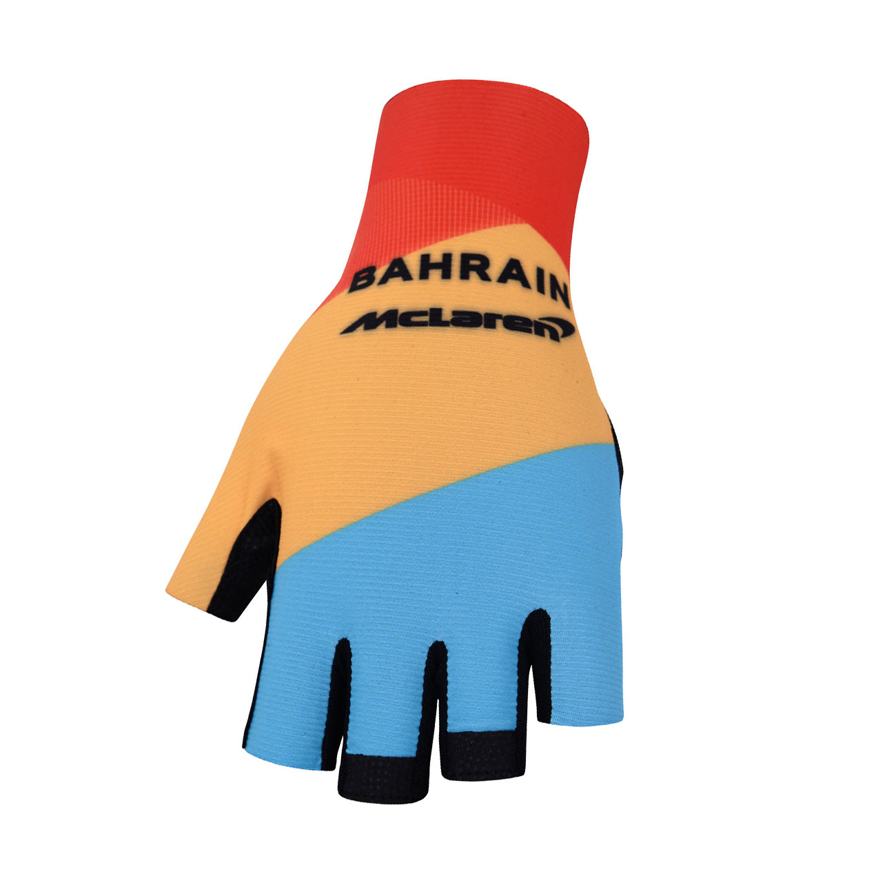 
                BONAVELO Cyklistické rukavice krátkoprsté - BAHRAIN MCLAREN - červená/žltá 2XL
            