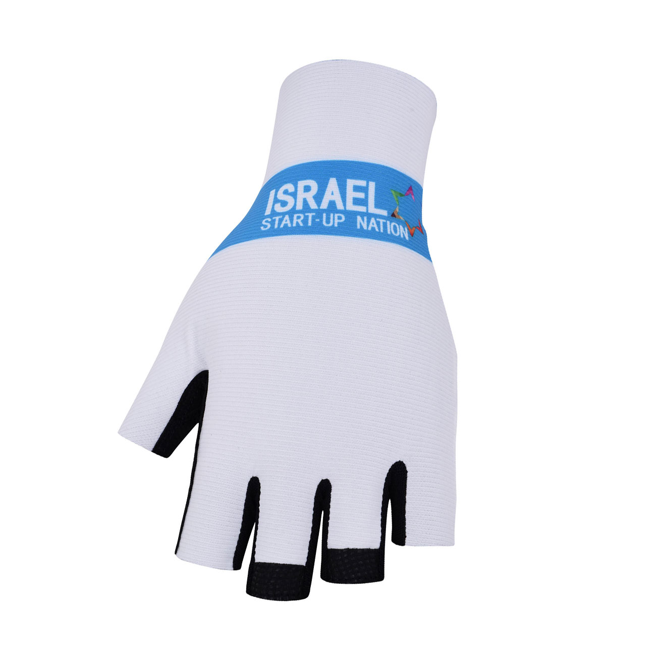 
                BONAVELO Cyklistické rukavice krátkoprsté - ISRAEL 2020 - biela/modrá 2XL
            