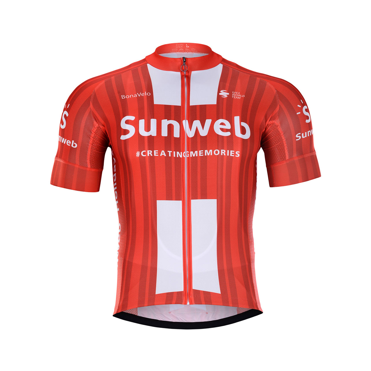
                BONAVELO Cyklistický dres s krátkym rukávom - SUNWEB 2020 - červená XS
            