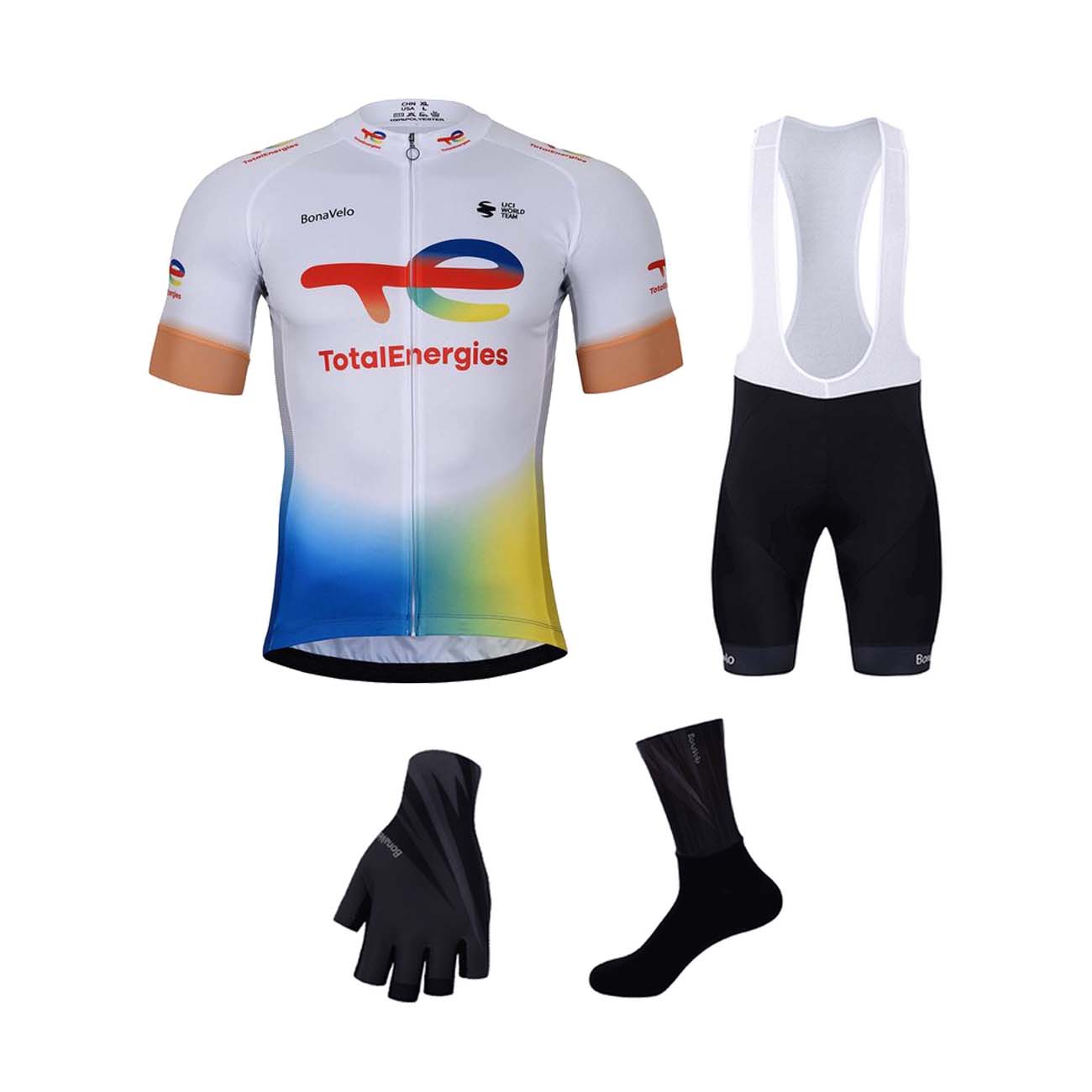 BONAVELO Cyklistický mega set - TOTAL ENERGIES 2025 - červená/biela/modrá/čierna/žltá