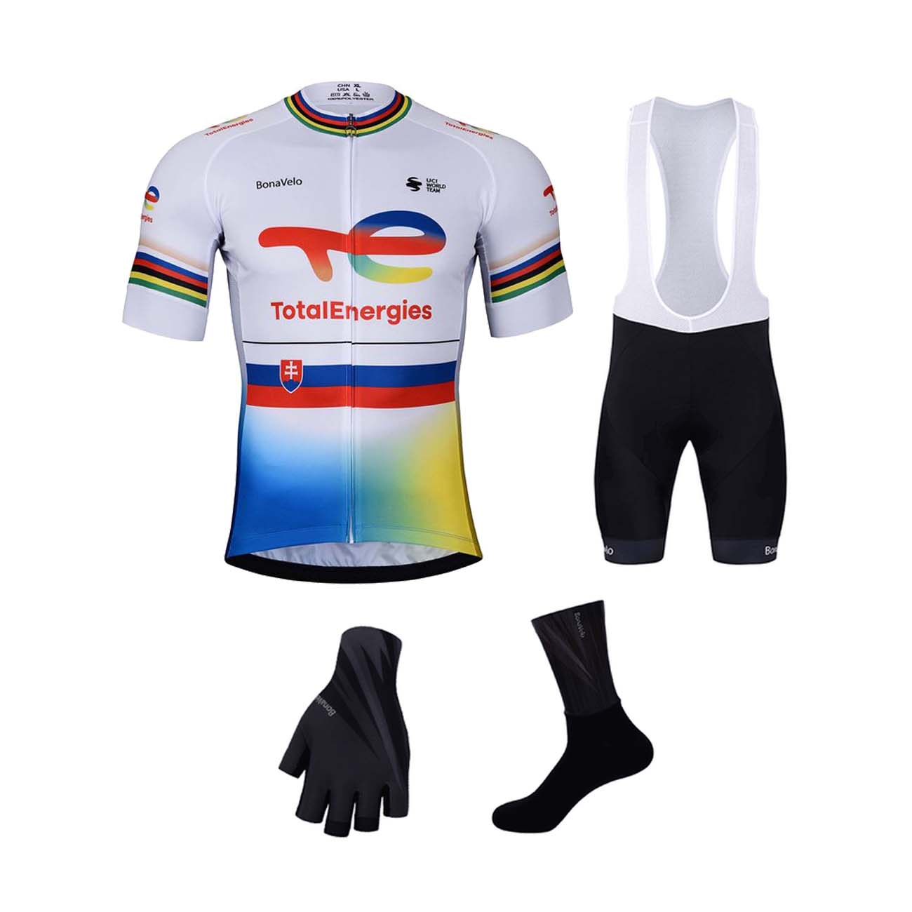 BONAVELO Cyklistický mega set - TOTAL ENERGIES 2024 - žltá/čierna/modrá/biela/červená