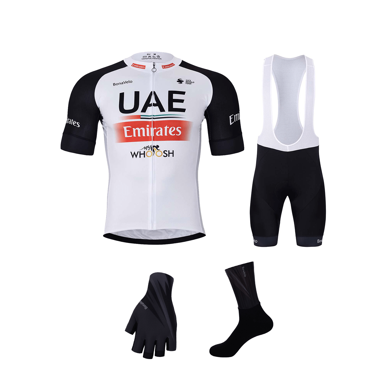 
                BONAVELO Cyklistický mega set - UAE 2023 - červená/čierna/biela
            