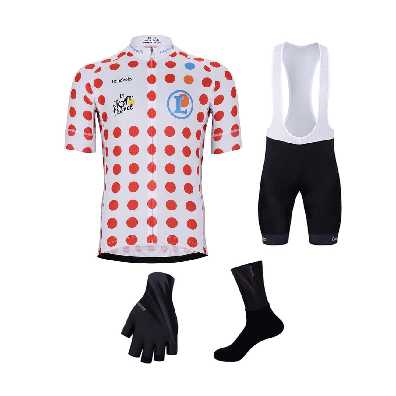
                BONAVELO Cyklistický mega set - TOUR DE FRANCE 2024 - čierna/červená/biela
            